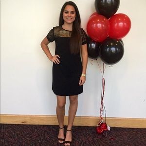 Banana Republic Mesh Lace Shirt Dress